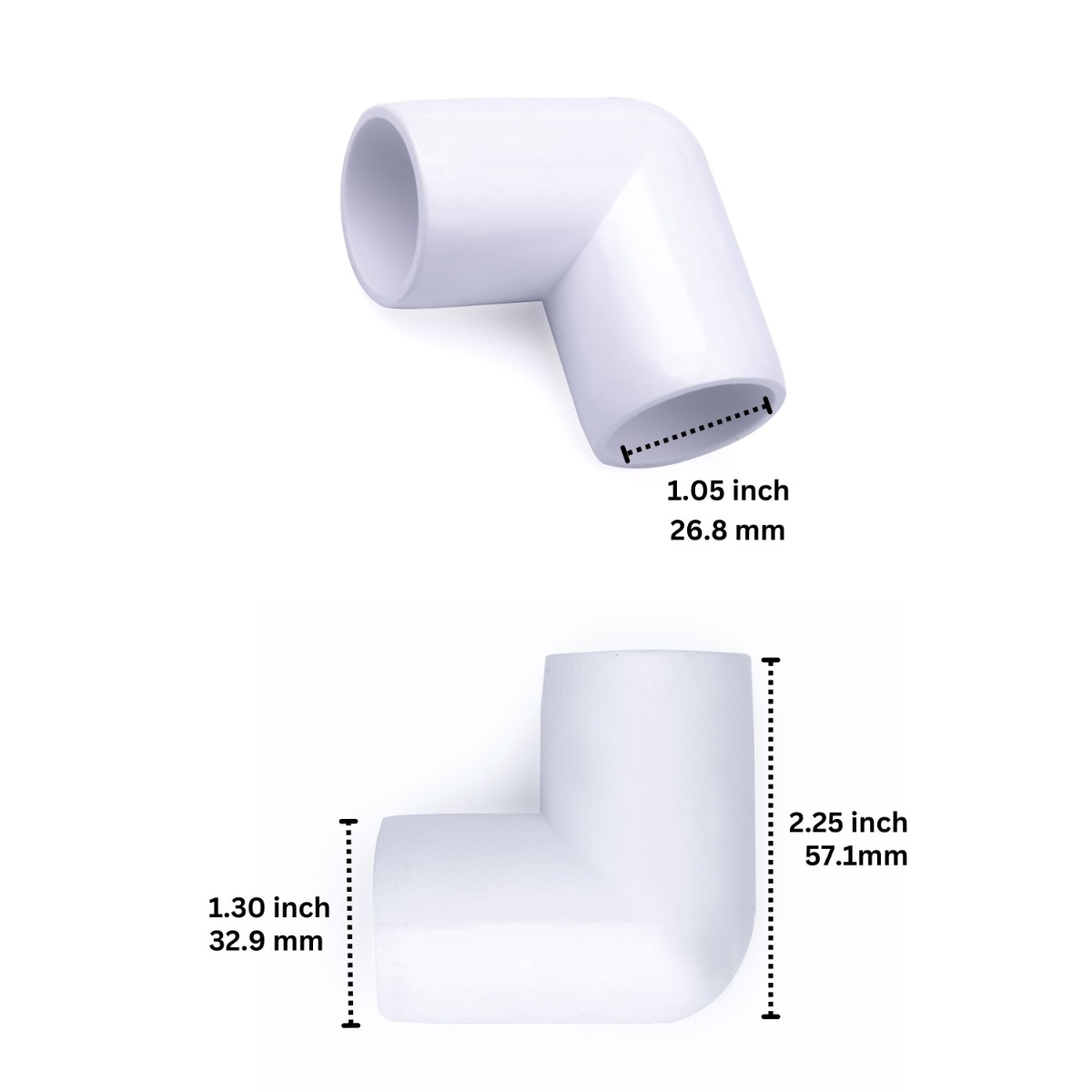 247Garden 3/4 in. PVC 90-Degree Elbow ASTM SCH40 Furniture-Grade Fitting 3/4"