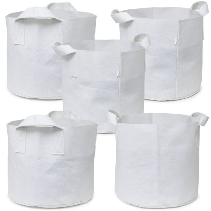 5-Pack Grow Bags/Aeration Fabric Pots w/Handles 