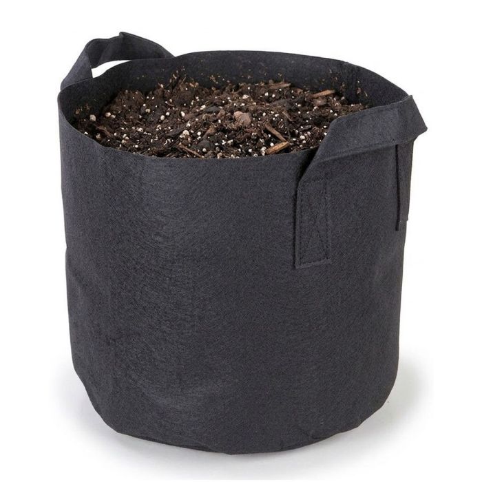 247Garden 10-Gallon Aeration Fabric Pot/Plant Grow Bag w/Handles (Black 13H x 15D)