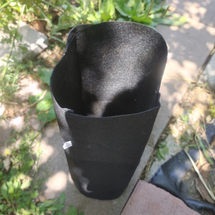 247Garden 2-Gallon Skinny Tall Black Fabric Pot 6D x 16H