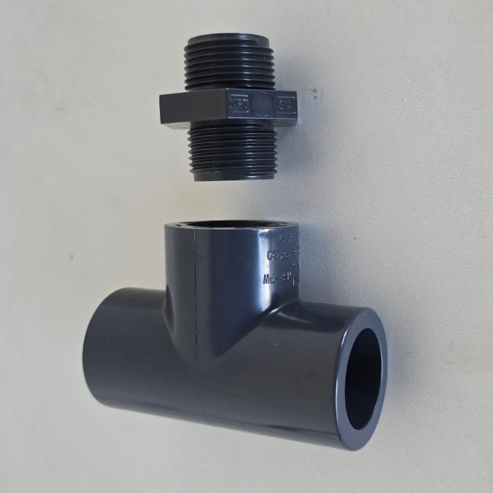 1.25 Inch ERA Sch 80 CPVC Straight Tee, Socket Connection