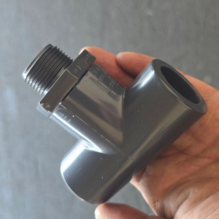 6 inch SCH 80 PVC Tee, Socket x Socket x Socket