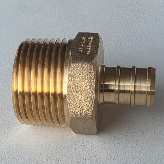 20-Pack Barb Crimp Pex 1/2" X 1/2" Female Sweat Copper Adapter (Over Copper Tube) Brass Fitting , ASTM F1807 - View #3