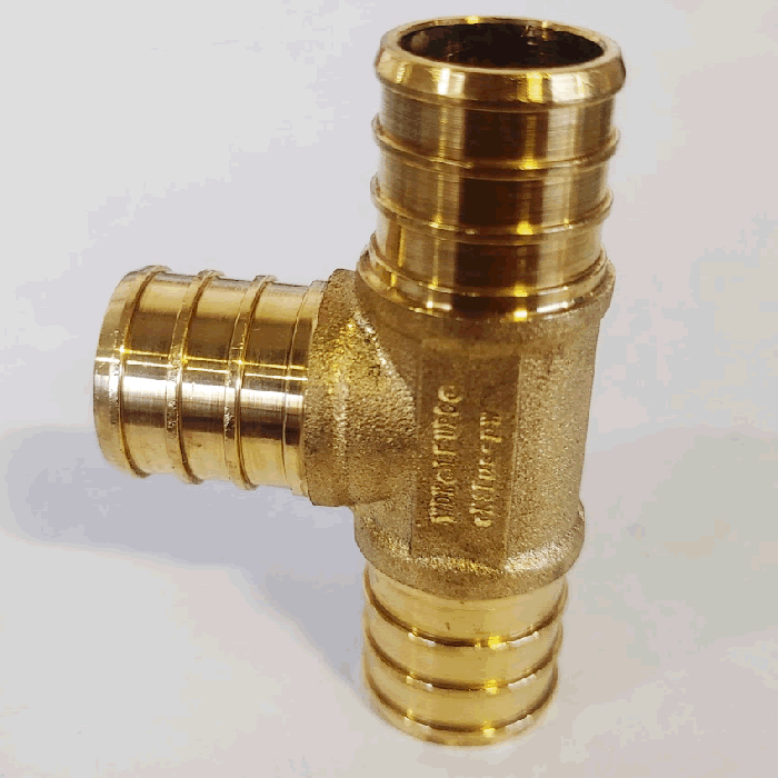 247Garden 3/4 in. PEX-B Tee Lead Free Brass NSF F1807 PEX Crimp