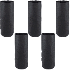 5-Pk 7-Gallon Skinny Tall Black Fabric Pot/Deep Aeration Plant Grow Bag 10D x 20.5H