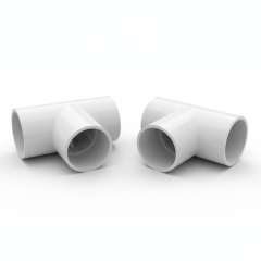 2-Pk 2" Sch-40 PVC Tee 3-Way Pipe Fittings NSF ASTM D2466 Slip/Socket SxSxS