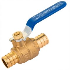 247Garden 3/4 in. PEX-B Brass Full Port 400# Ball Valve (ASTM F1807 Lead Free Brass PEX Crimp Fitting) BLUE