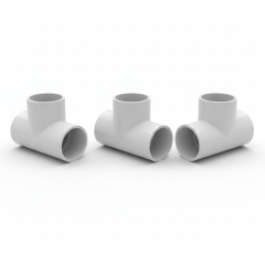 3-Pk 2" Sch-40 PVC Tee 3-Way Pipe Fittings NSF ASTM D2466 Slip/Socket SxSxS