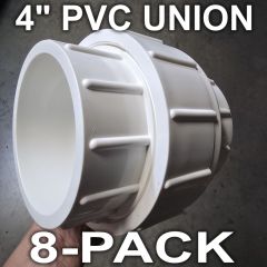 8-PC/Box 4 in. PVC Schedule-40 Unions Threaded-Type w/ EPDM O-Ring Seal F1970 4" Pipe Repair Fittings FPT x FPT