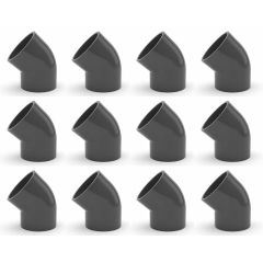 12PC/BOX 4 in. Schedule-80 PVC 45-Degree Elbows for High Pressure Pipe Fitting NSF SCH40 ASTM D2467