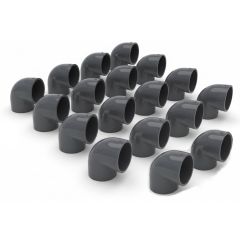 18PC/BOX 4 in. Schedule-80 PVC 90-Degree Elbows for High Pressure Pipe Fitting NSF SCH40 ASTM D2467