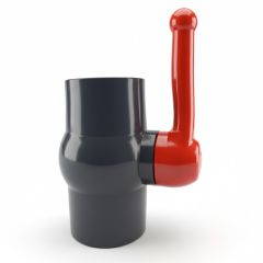 6 in. Heavy-Duty PVC Compact Ball Shut-off Valve Socket-Type w/ Single Lever ABS Handle for Schedule 80 High Pressure Pipe Fitting