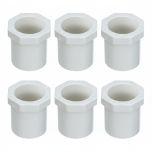 6-PK 3/4" Spigot x 1/2" Slip PVC Schedule-40 Busher Reducing Ring NSF Pipe Fittings 