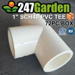 72pcs 1 in. Schedule 40 PVC Tee 3-Way Pipe Fitting NSF SCH40 ASTM D2466