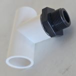 1-1/2 in. PVC Male Threaded Tee Slip x Slip x Male NPT ASTM D2466/D2467 SCH40+SCH80 2-Piece Modular 3-Way T Fitting Kit