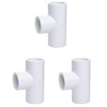 3-PK 1-1/4 in. Schedule 40 PVC Tee 3-Way Pipe Fitting NSF SCH40 ASTM D2466 1.25" T