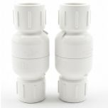 2-Pack 3/4 in. Schedule 40 PVC In-Line Spring Check Valves, Socket