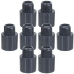 8-Pk 1.25" Schedule 80 PVC NPT Male Adapter ASTM High Pressure Pipe Fittings (Socket x MNPT) NSF ASTM D2467/D2464