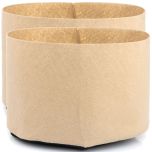 2-Pack 5-Gallon 247Garden Basic Tan Grow Bags 200GSM BPA-Free Fabric Pots 10H x 12D