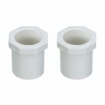 2-PK 3/4" Spigot x 1/2" Slip PVC Schedule-40 Busher Reducing Ring NSF Pipe Fittings 