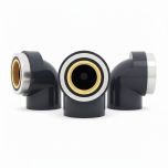 3/4 in. SCH80 PVC 90-Degree Female Elbow w/Brass Threaded Fitting NSF ASTM D2467 PVC Slip x FPT Brass Connector 3-Pack