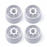 4-PK 1-1/4 in. PVC Casters Pipe Cap Fittings - ASTM SCH40 Furniture-Grade - Also Fits 3/4" PVC Fitting