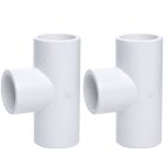 2-PK 1-1/4 in. Schedule 40 PVC Tee 3-Way Pipe Fitting NSF SCH40 ASTM D2466 1.25" T
