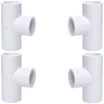 4-PK 1-1/4 in. Schedule 40 PVC Tee 3-Way Pipe Fitting NSF SCH40 ASTM D2466 1.25" T