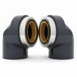 3/4 in. SCH80 PVC 90-Degree Female Elbow w/Brass Threaded Fitting NSF ASTM D2467 PVC Slip x FPT Brass Connector 2-Pack