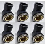 3/4 in. SCH80 PVC 90-Degree Female Elbow w/Brass Threaded Fitting NSF ASTM D2467 PVC Slip x FPT Brass Connector 6-Pack
