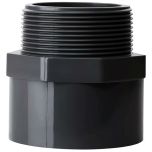 4 in. SCH-80 PVC Male Hex Adapter Slip x MNPT High Pressure Pipe Fitting NSF ASTM D2467 Industrial-Grade