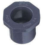 1-1/4 x 1 in. Schedule 80 PVC Reducing Ring/Reducer Bushing, Sch-80 Pipe NSF Fitting, 1.25" Spigot x 1" Slip/Socket