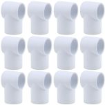 12-Pack 3/4 in. PVC SCH-40 Slip Sling Tee Fitting Furniture-Grade Pass-Through T-Connector