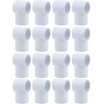 16-Pack 3/4 in. PVC SCH-40 Slip Sling Tee Fitting Furniture-Grade Pass-Through T-Connector