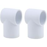2-Pack 3/4 in. PVC SCH-40 Slip Sling Tee Fitting Furniture-Grade Pass-Through T-Connector
