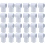 24-Pack 3/4 in. PVC SCH-40 Slip Sling Tee Fitting Furniture-Grade Pass-Through T-Connector