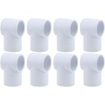 8-Pack 3/4 in. PVC SCH-40 Slip Sling Tee Fitting Furniture-Grade Pass-Through T-Connector