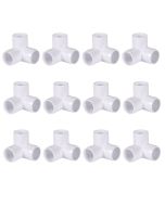 247Garden ASTM SCH40 3-Way PVC Elbow Fitting Connectors for 3/4" Pipes (Commercial+Furniture Grade, UV-Proof) - Compatiable w/247Garden 3/4" PVC Frame Grow Bed/Raised Garden Kit 12-Pack w/Free Shipping USA