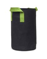 247Garden 25-Gallon Tall Aeration Fabric Pot/Tree Grow Bag (Black w/Green Handles 25.5H x 17D)