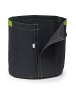 247Garden 3-Gallon Transplanter Fabric Pot w/Velcro Closure & Short Green Handles (Black 9H x 10D)