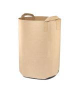 247Garden 25-Gallon Tall Aeration Fabric Pot/Tree Grow Bag (Tan w/Handles 25.5H x 17D)