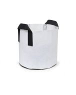 247Garden 25-Gallon Aeration Fabric Pot/Planting Grow Bag w/Handles (White w/Black Handles 16.5H x 21D)