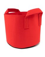 247Garden 3-Gallon Red Aeration Fabric Pot/Plant Grow Bag w/Handles + Black Base 9H x 10D
