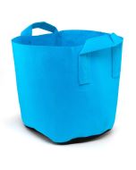 247Garden 5-Gallon Blue Aeration Fabric Pot/Plant Grow Bag w/Handles + Black Base 10H x 12D