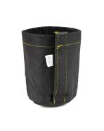 247Garden 1/4-Gallon Transplanter Fabric Pot w/Velcro Closure & Short Green Handles (Black 5H x 4D)