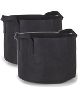 247Garden 15-Gallon Planters Grow Bag/Aeration Fabric Pots w/Handles (Black 14.5H x 17D) 2-Pack w/Free Shipping USA