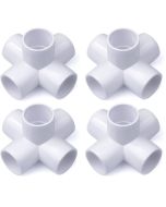 4-Pack 3/4 in. 5-Way PVC Elbow ASTM SCH40 Furniture-Grade Fitting