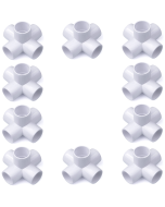 247Garden 3/4 in. 5-Way PVC Elbow ASTM SCH40 Furniture-Grade Fitting 10-Pack Free Ship
