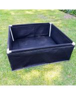 247Garden 3X3 PVC Frame Fabric Grow Bed/Raised Square Garden Bag (67-Gallon Black, Complete Kit)