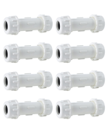 8-Pack 3/4 in. Schedule 40 PVC Compression Couplings/Couplers